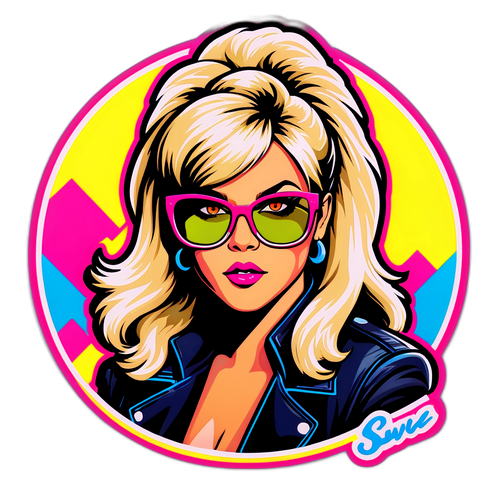 Ilustrace Samantha Fox v ikonickém 80. stylu