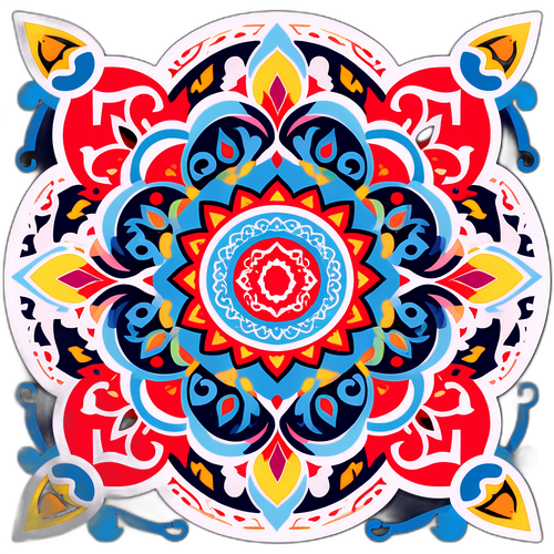 Vibrant Abstract Design Inspired by Iranian Heritage