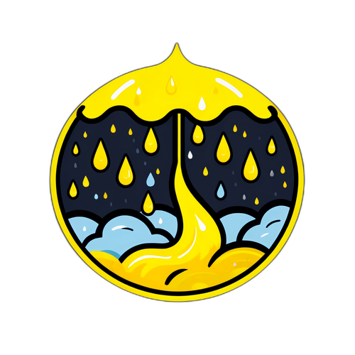 Yellow Rainfall Warning Sign