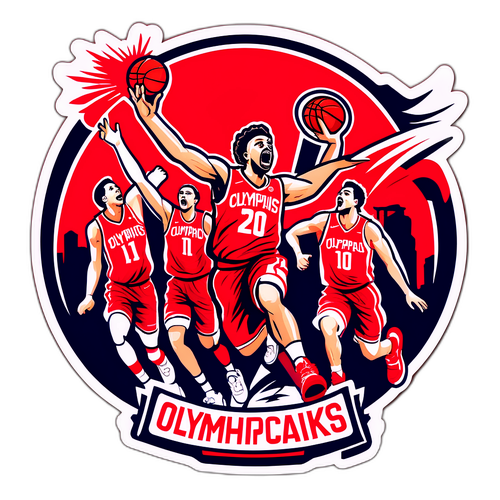 Λευκός Στιγμιότυπος Αγώνων Μπάσκετ Ολυμπιακού