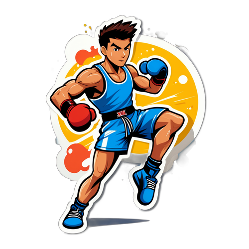 Legesyg kickboxer sticker