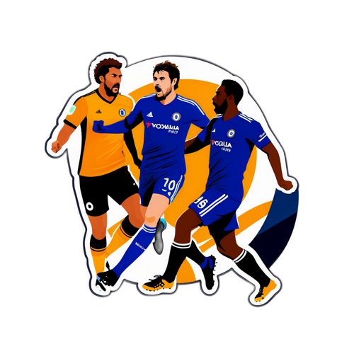 Σχεδίαση Αυτοκόλλητου που Απεικονίζει τον Αγώνα μεταξύ Chelsea και Wolves