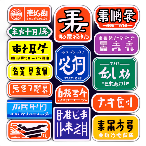近鉄駅のリレー競技と旅行をテーマにしたデザイン