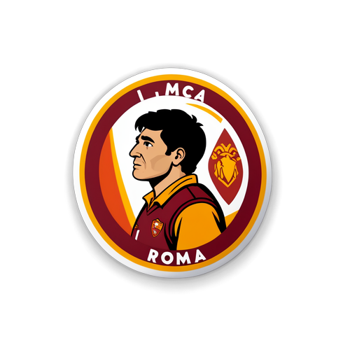 Sticker AS Roma với fan hâm mộ trong sân vận động