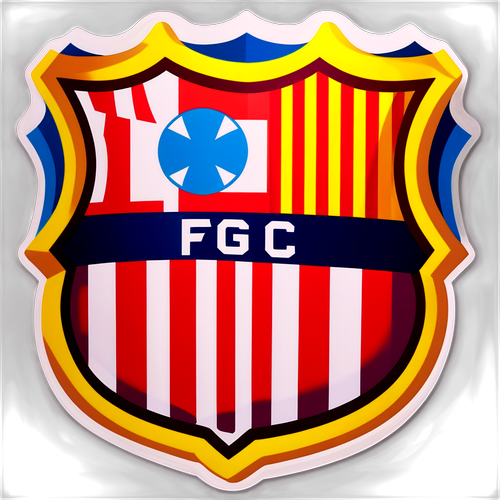 Diseño que combina los escudos de Barcelona y Atlético Madrid