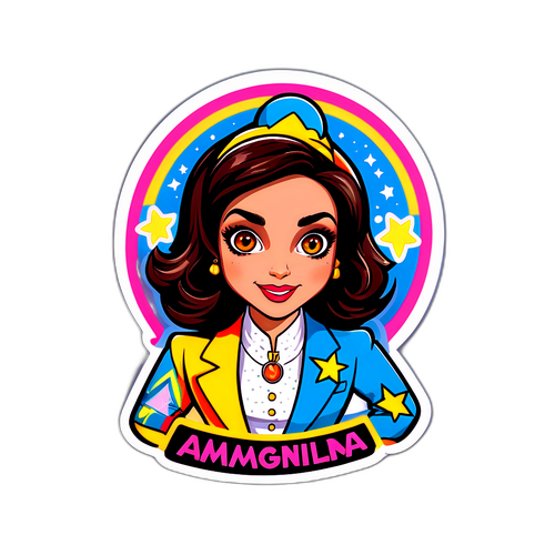 Un adesivo divertente e accattivante di Ambra Angiolini