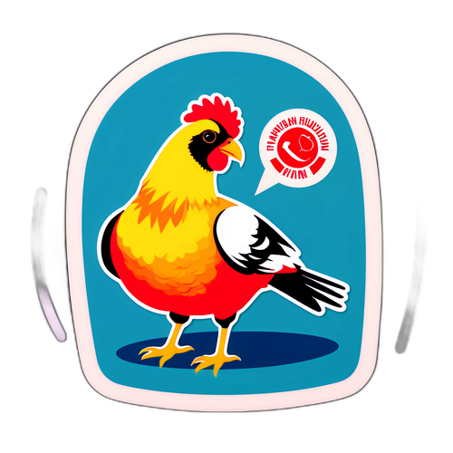 鳥インフルエンザ警告ステッカー