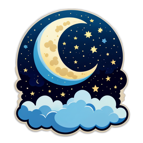 Langit Elegan Dipenuhi Bintang dan Bulan Mimpi