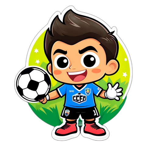 Adesivo divertido do CF Pachuca com mascote