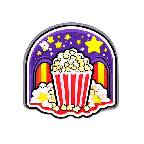 Adesivo Alegre de Sessões de Cinema