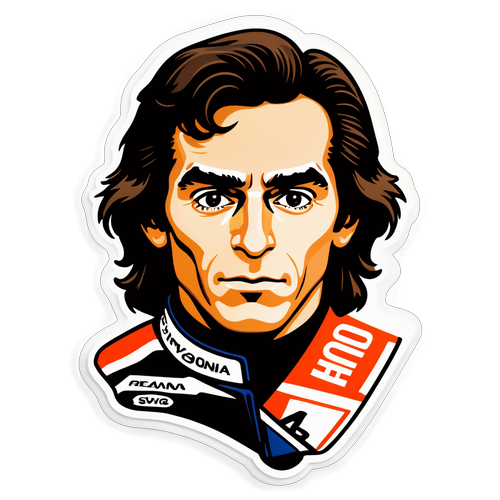 Calcomanía inspirada en Ayrton Senna