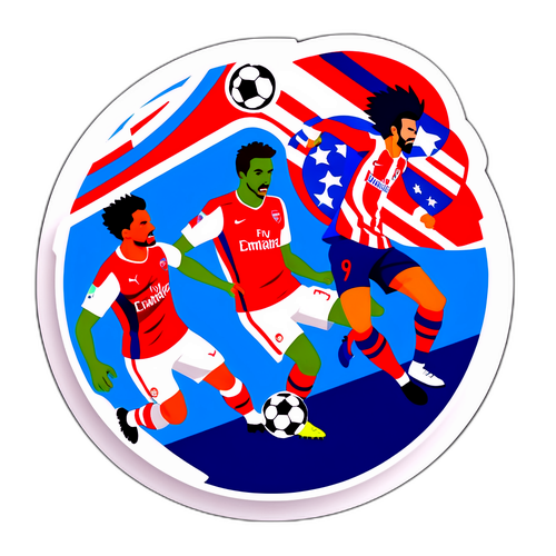 Sticker Pertandingan Arsenal dan Atletico Madrid