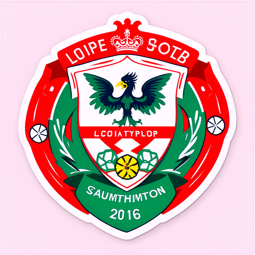 Stiker Perpaduan Logo Southampton dan Liverpool