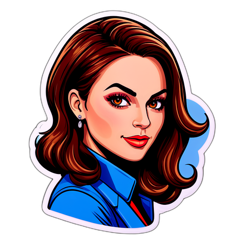 Um adesivo da personalidade Dani Brandi