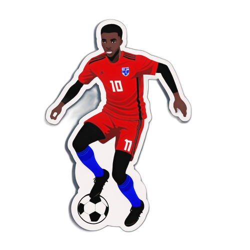 Adesivo Dinamico di Amad Diallo in Dribbling