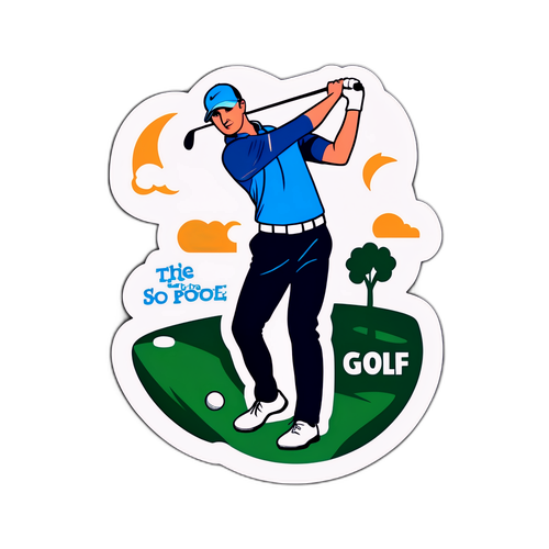 Autocollant de Golf avec une Action Inspirante