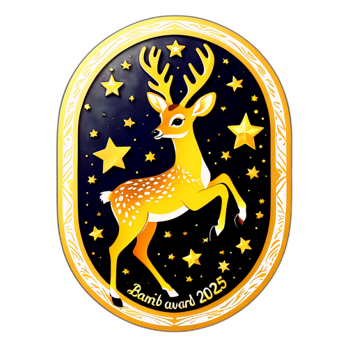 Elegantes Bambi-Motiv mit Auszeichnung