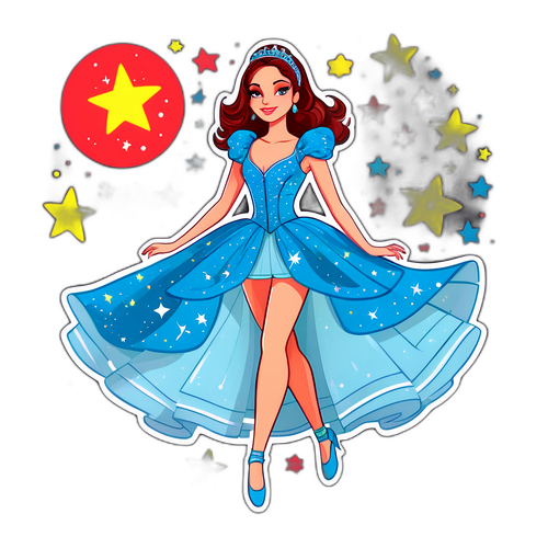 Illustration de Julie Bourges en tenue de danse glamour