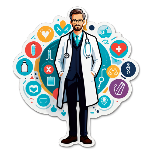 Rappresentazione artistica di un medico