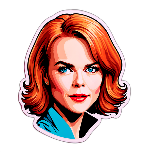 Pegatina de Nicole Kidman en Estilo Artístico Moderno