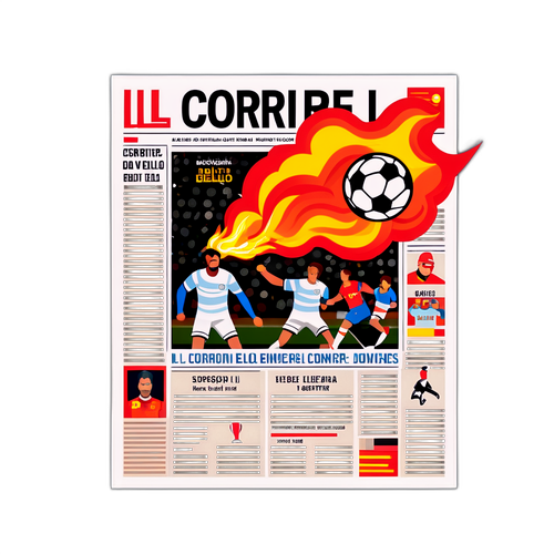 Design ispirato alle pagine sportive de Il Corriere dello Sport