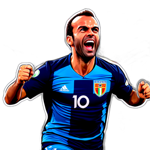 Adesivo di Goran Pandev che celebra un gol