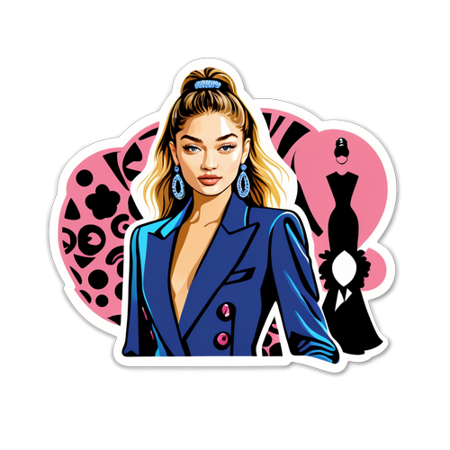 Gigi Hadid Splendida sulla Passerella: L'Adesivo che Ogni Amante della Moda Devere Avere!