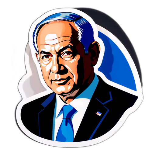 Et slående klistremerke av Netanyahu