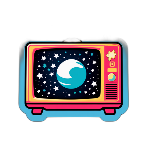 Retro Pluto TV Klistermärke