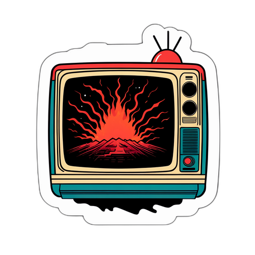 Eerie Retro TV Stickers for Stranger Things Season 5