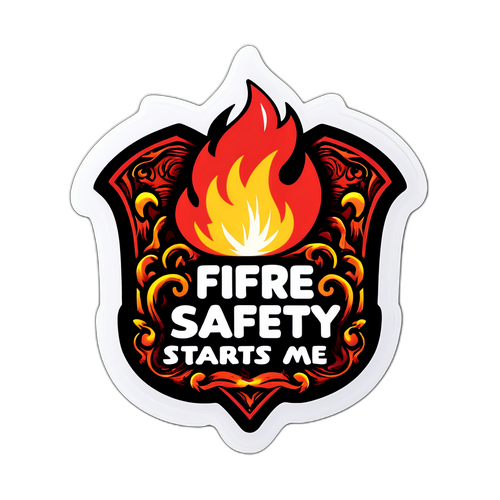 消防安全意识贴纸