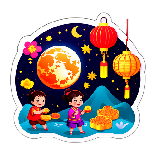 中秋节活动贴纸