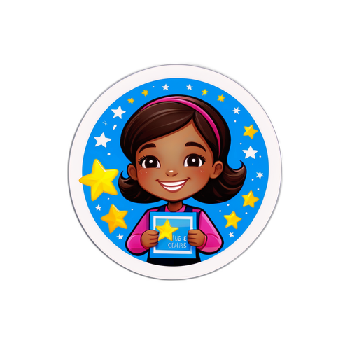 Sticker van Virginie Claes met een award