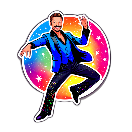 Michael fra 'Dancing with the Stars' med Farverige Funky Dansebevægelser