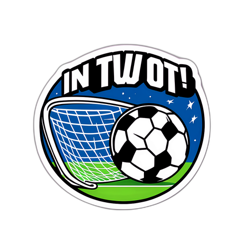 Minimalist fotball og nett med teksten 'In it to Win it!'