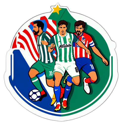 Sticker cu meciul între Real Betis și Atlético Madrid