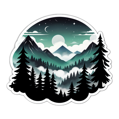 Schwarzwald-Motiv mit tiefen Fichten und sanften Hügeln