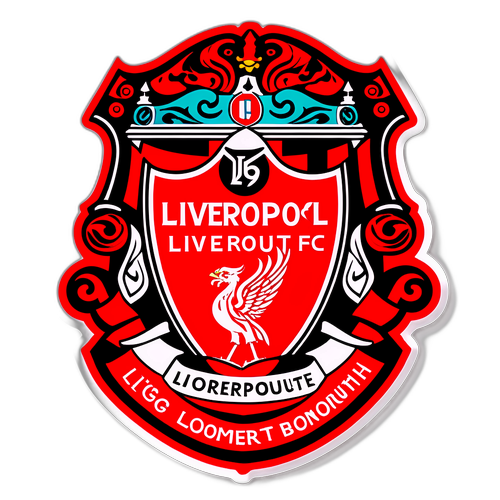 Liverpool FC és AFC Bournemouth logóinak sportos kombinációja