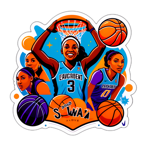 Een krachtige sticker geïnspireerd door de WNBA