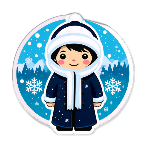 Sticker về thời tiết mùa đông ở Hà Nội