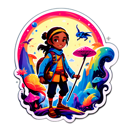 Avatar in un mondo magico di colori e creature fantastiche