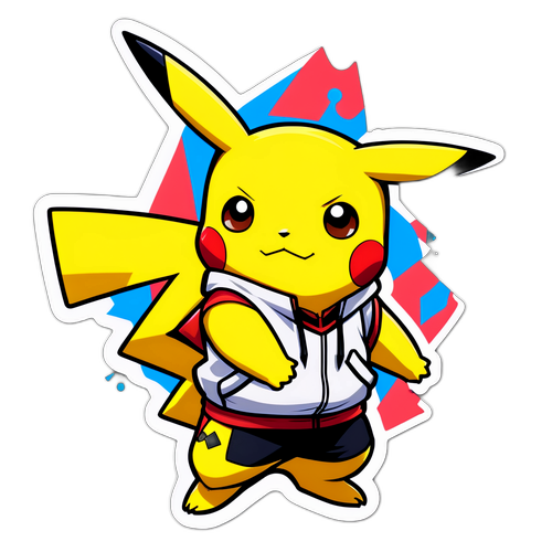 สติ๊กเกอร์โปเกมอน พิคาชูในชุดกีฬา