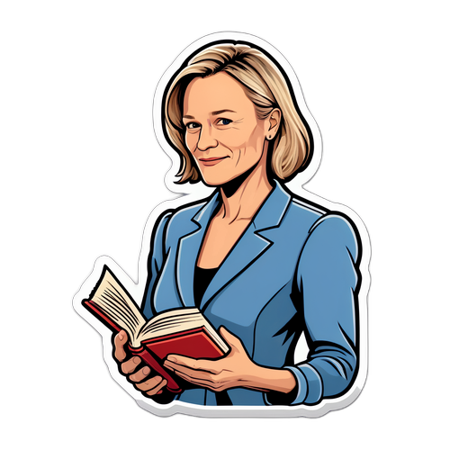 Sticker Robin Wright s knihou - moudrost a osobní rozvoj