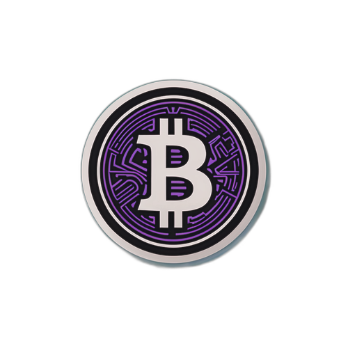 סטיקר גיאומטרי מופשט המייצג את התנודתיות של מטבעות קריפטוגרפיים