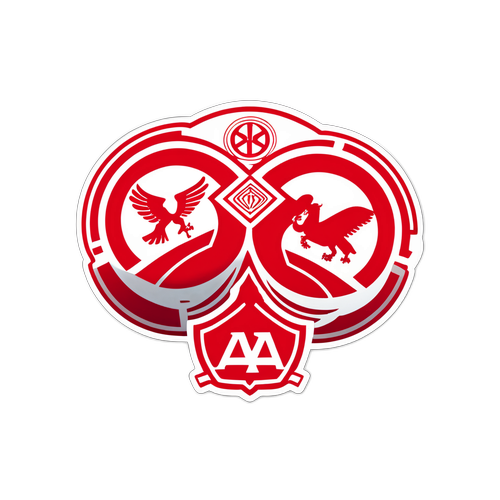 Наклейки з елементами гри 'Олімпіакос - Байєр' з закликами підтримати команди