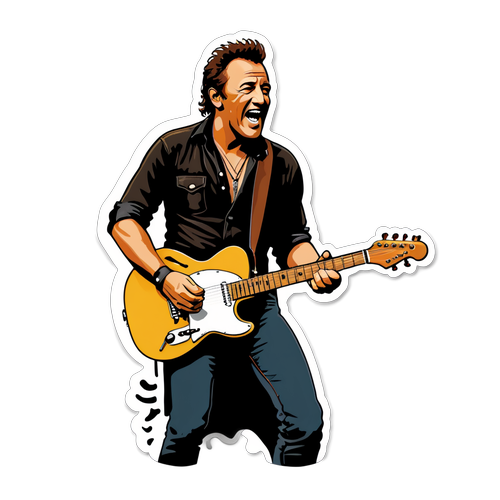 Bruce Springsteen Sticker: Fånga Energikicken och Musikens Passion!