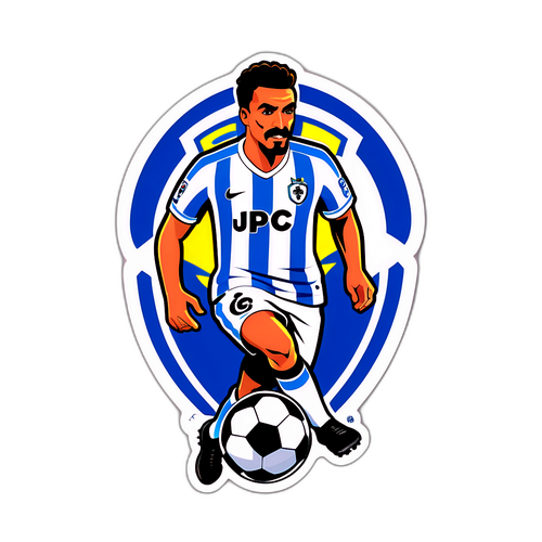 FC Porto Logo Sticker im Fußball-Action-Design