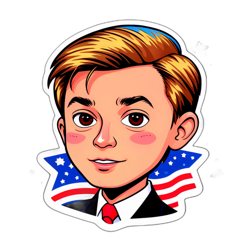 Cartoon-sticker van Barron Trump