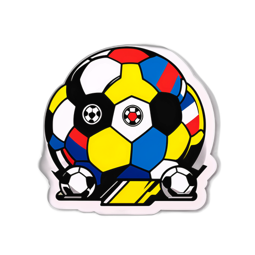Design de autocolant cu minge de fotbal