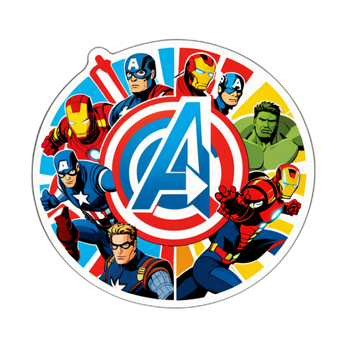 Візуалізація знакової сцени з 'Месників', що показує єдність команди.